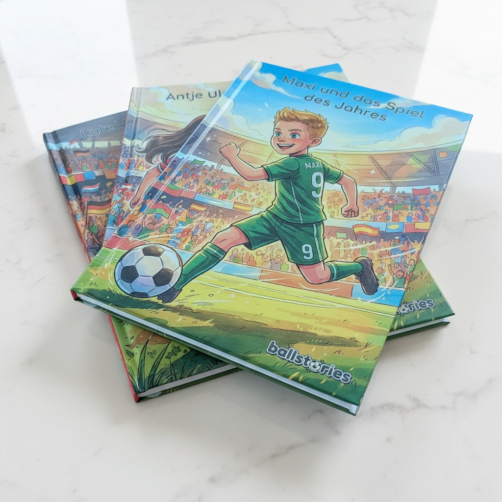 Beispielbild 1 eines personalisierten ballstories.kids Fußballbuchs